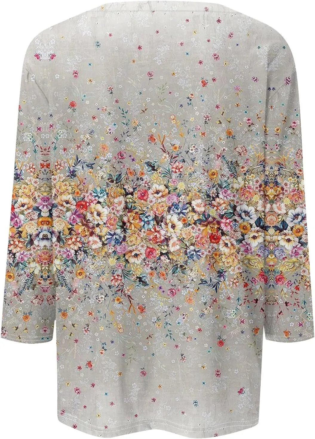 3/4 Length Sleeve Womens Tops Casual Loose Fit Crewneck T Shirts Cute Solid Three Quarter Length Tunic Tops