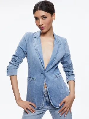 Alice and Olivia Macey NTCH CLR Fitted Blzr