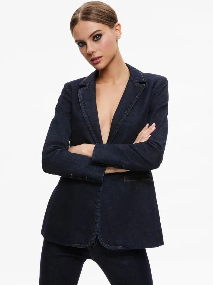 Alice and Olivia Macey NTCH CLR Fitted Blzr