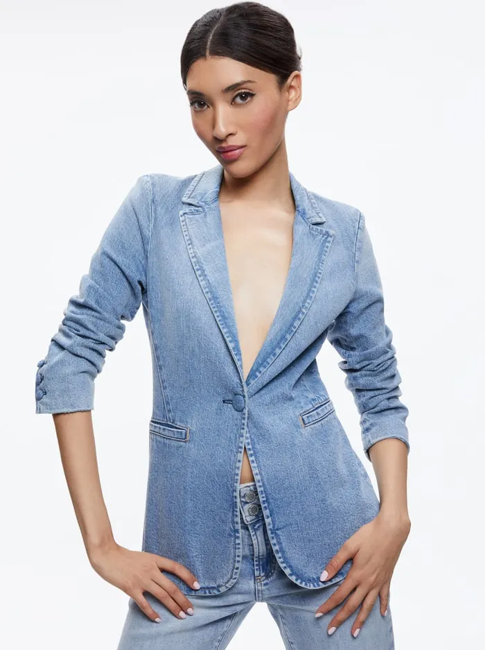 Alice and Olivia Macey NTCH CLR Fitted Blzr