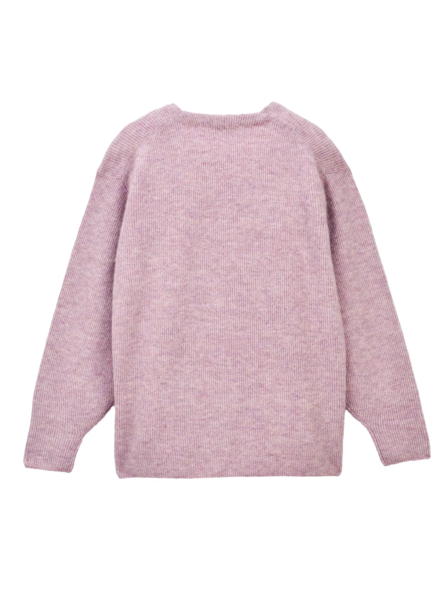 Alpaca Curved Sleeve Cardigan_Light Purple