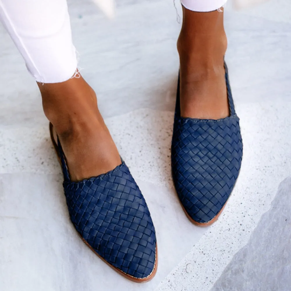Amozae- Women's Sandals Summer Ladies Girls Leather Vintage Sandals Buckle Casual Sewing Women Shoes Solid Female Ladies-0404