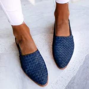 Amozae- Women's Sandals Summer Ladies Girls Leather Vintage Sandals Buckle Casual Sewing Women Shoes Solid Female Ladies-0404