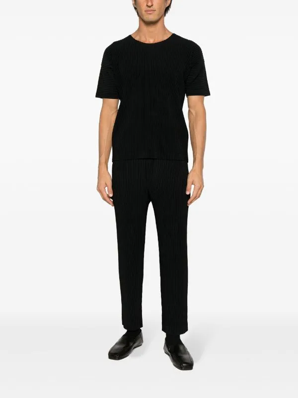 AW23 Slim Fit Pleated Pants - Black