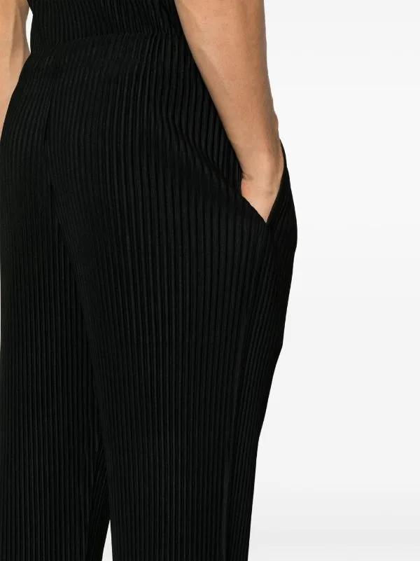 AW23 Slim Fit Pleated Pants - Black