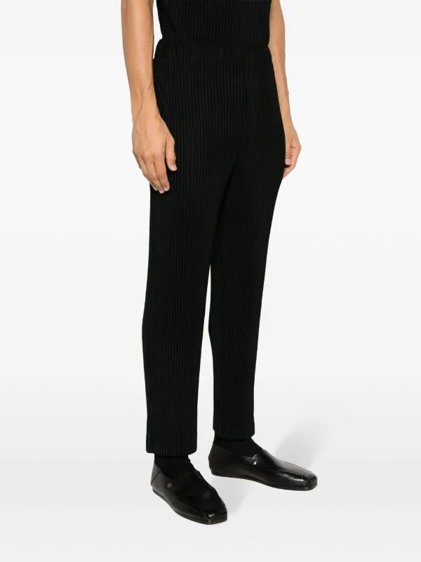 AW23 Slim Fit Pleated Pants - Black