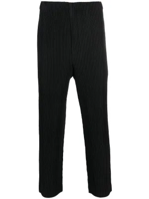 AW23 Slim Fit Pleated Pants - Black