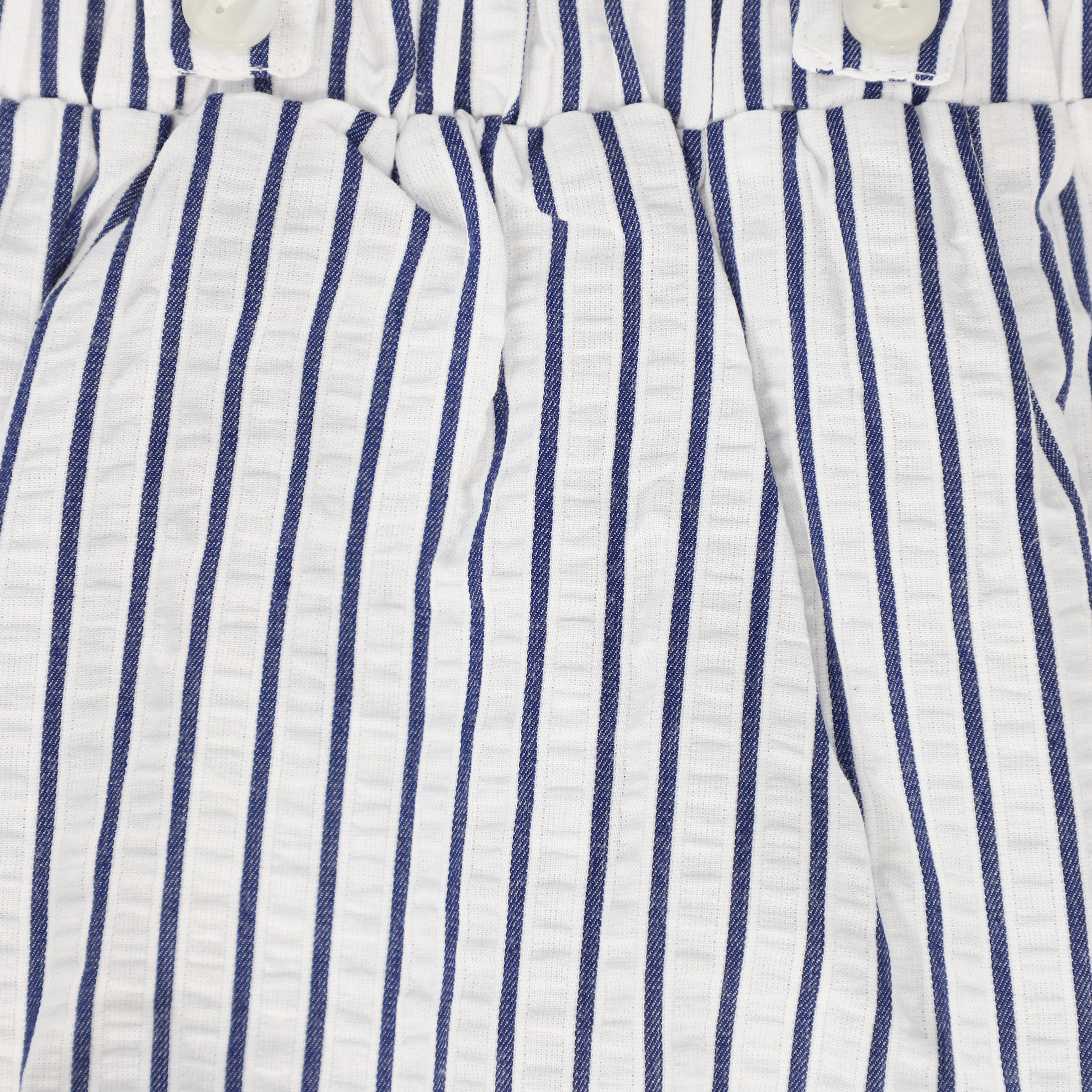 BACE COLLECTION NAVY/WHITE THICK STRIPED SUSPENDER SHORTS [FINAL SALE]