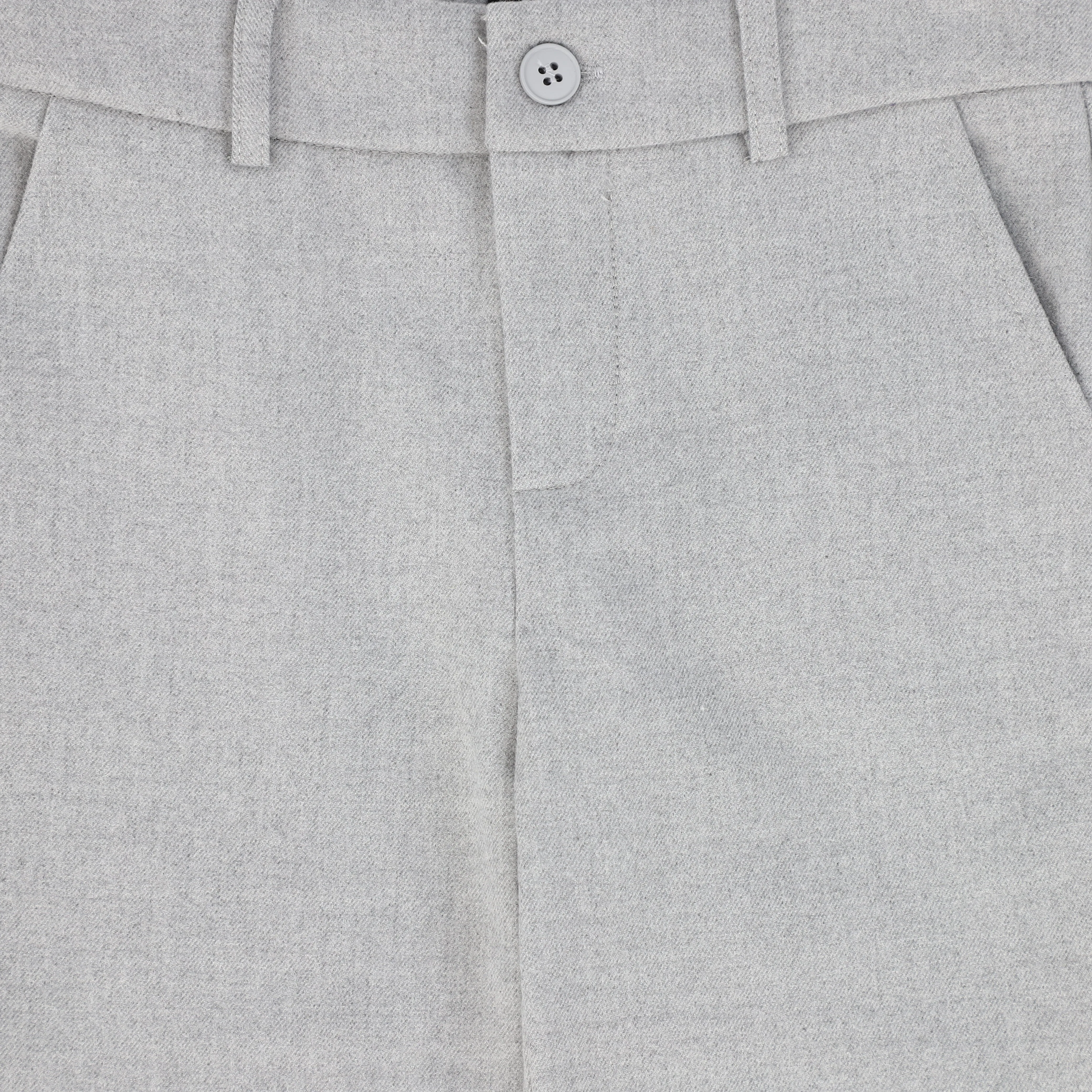 Bamboo Light Grey Wool Slim Pant