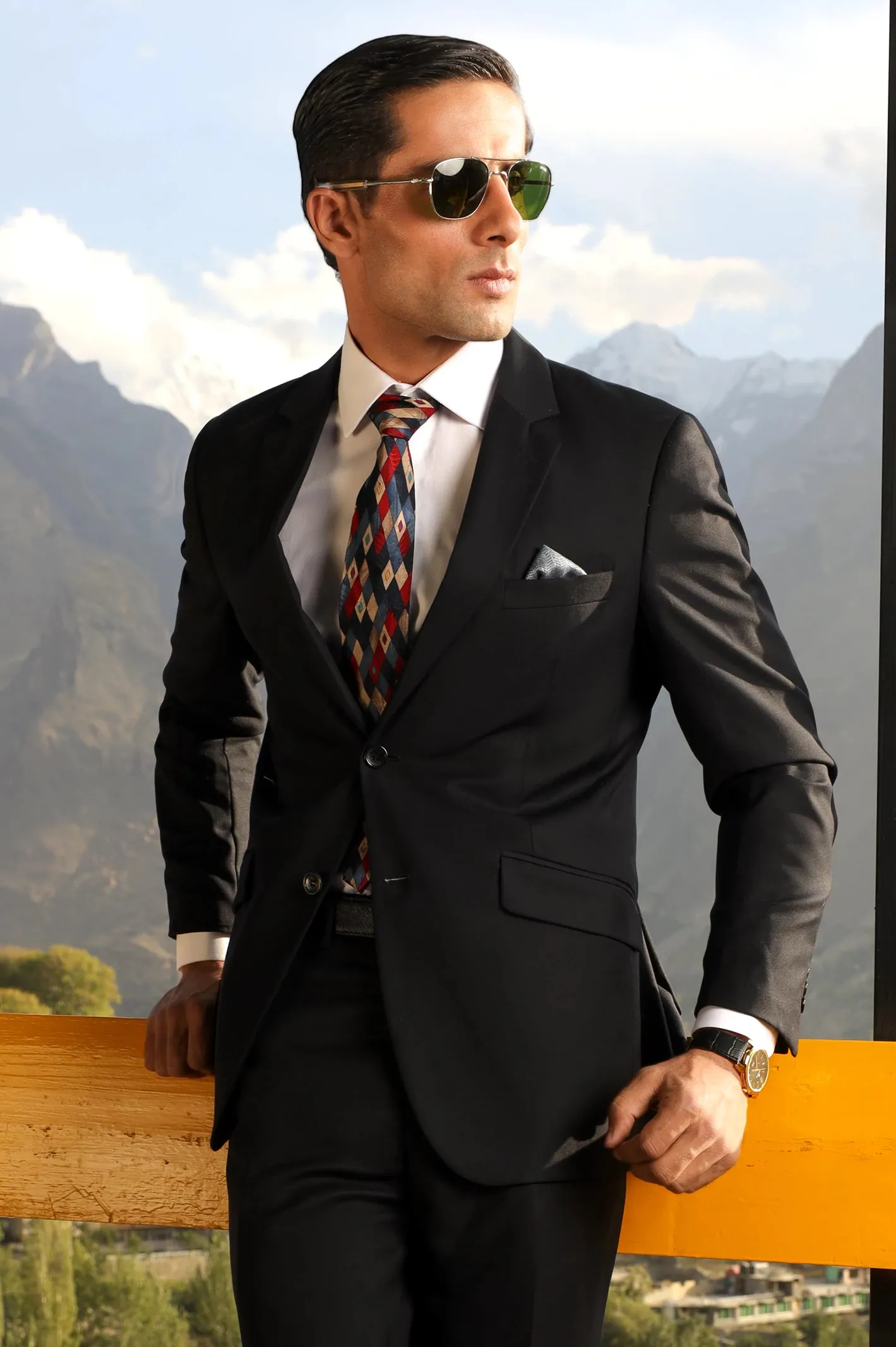 Classic Black 2PC Suit for Men