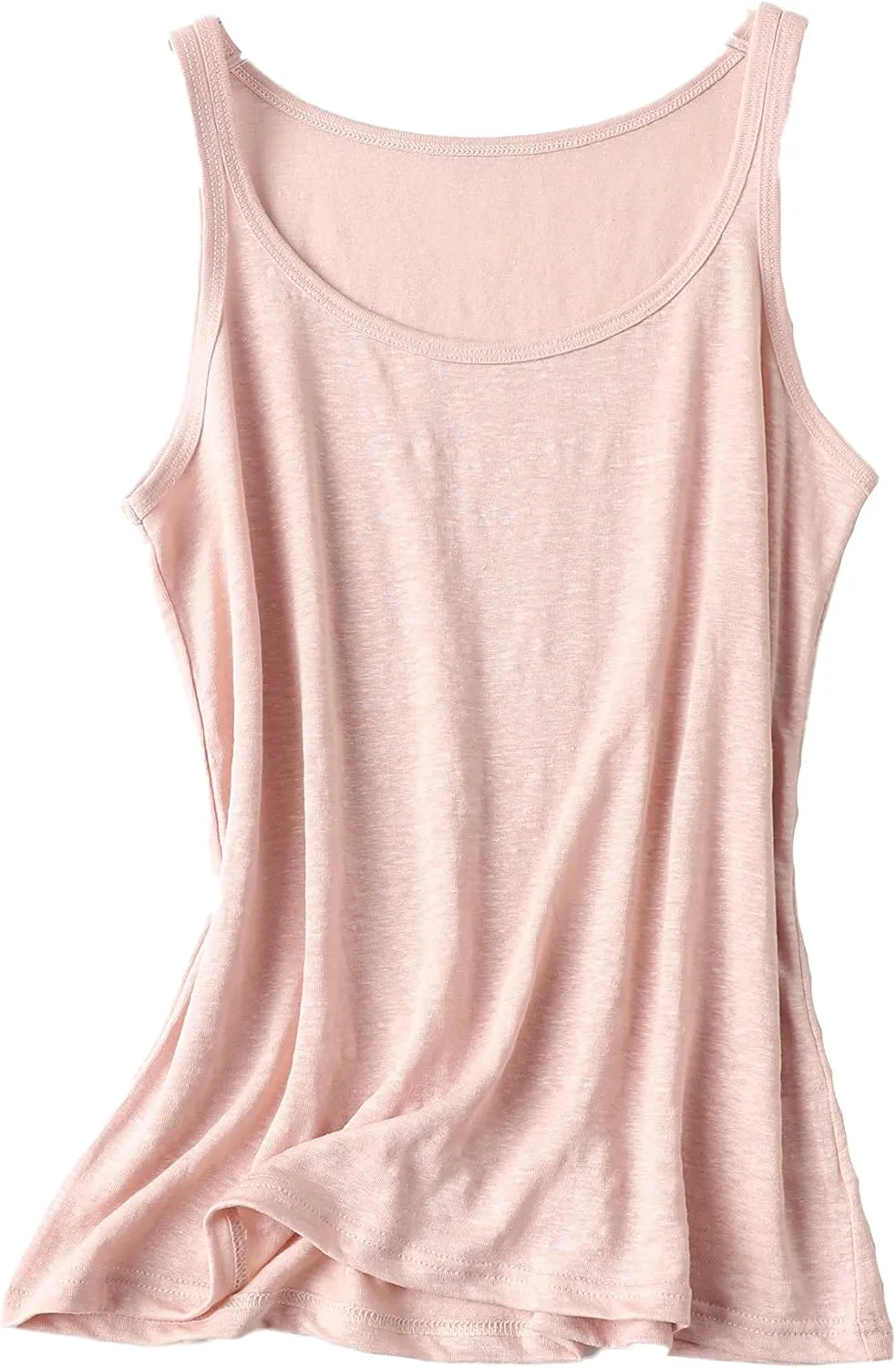 CLC Women's Mulberry Silk Camisole Sleeveless Tank Flax Tops