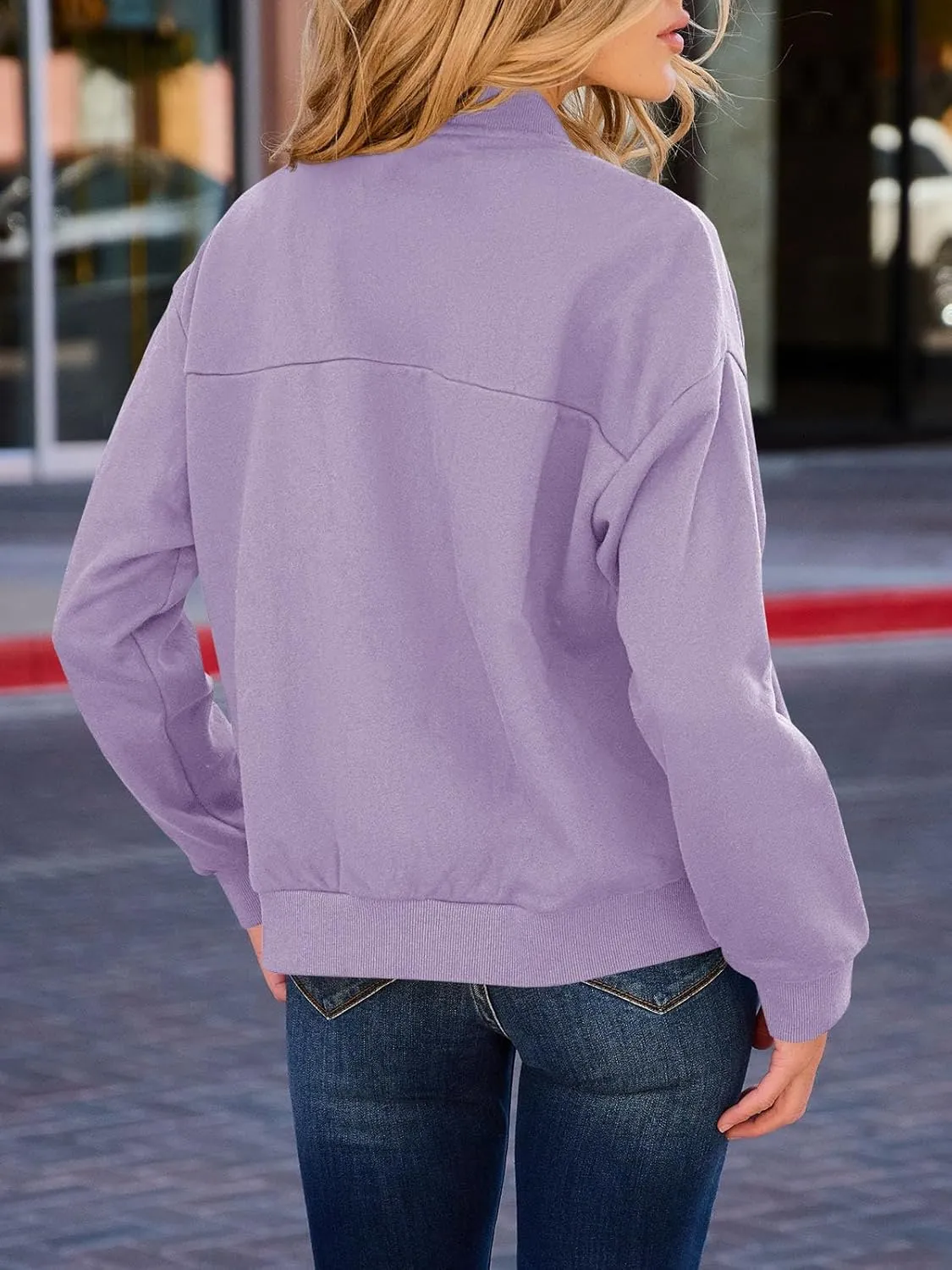 GeGekoko Womens Zip Up Sweatshirts Jackets Long Sleeve Casual Loose Outwear with Pockets