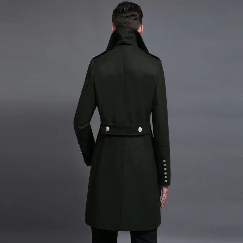 Glenn  Doppelreihiger Retro-Wollmantel fr Herren