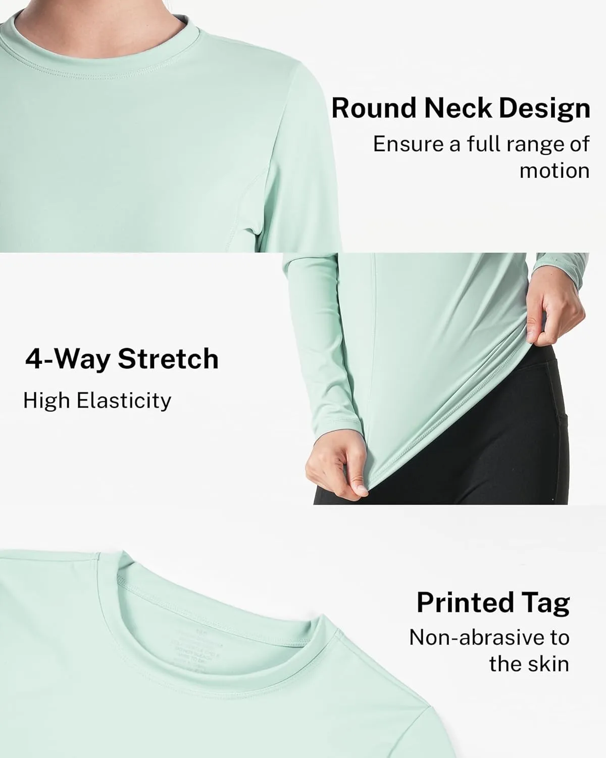 HASMES Girls Long Sleeve Athletic Shirts Active Quick Dry Lightweight Clothes Kids Teens Sports Tees Yoga Basic Tops