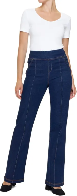 HUE Women's Fashion Jeggings-Cropped Flare, Straight, Bootcut, Wide Denim Leggings