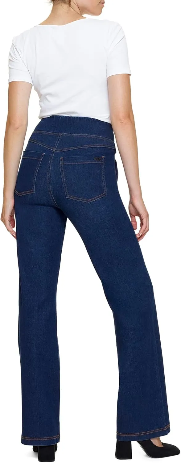HUE Women's Fashion Jeggings-Cropped Flare, Straight, Bootcut, Wide Denim Leggings