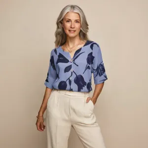 Lara | Floral V-Neck Blouse