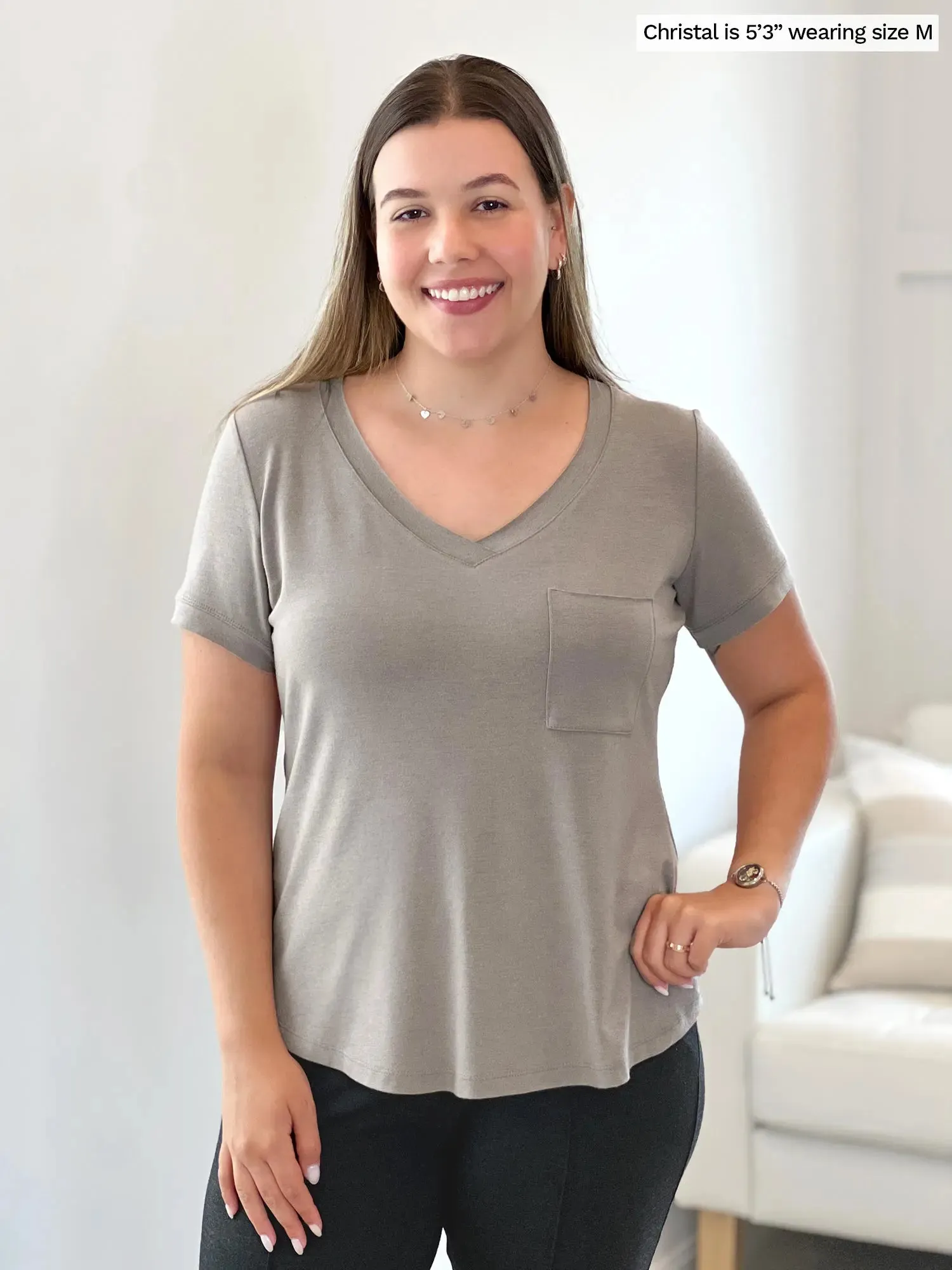 Lex v-neck pocket tee
