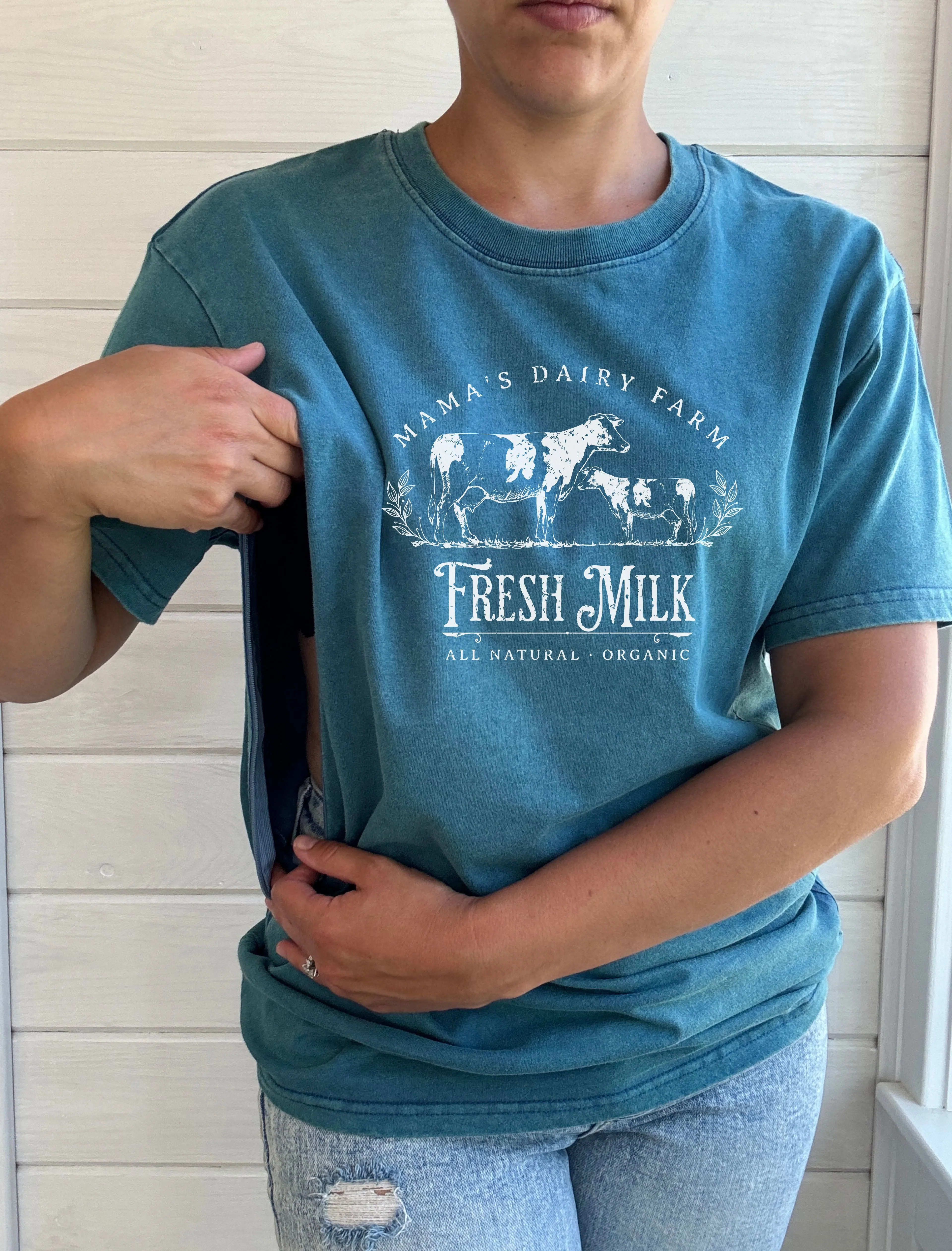 Mama's Dairy Farm Acid Wash T-Shirt