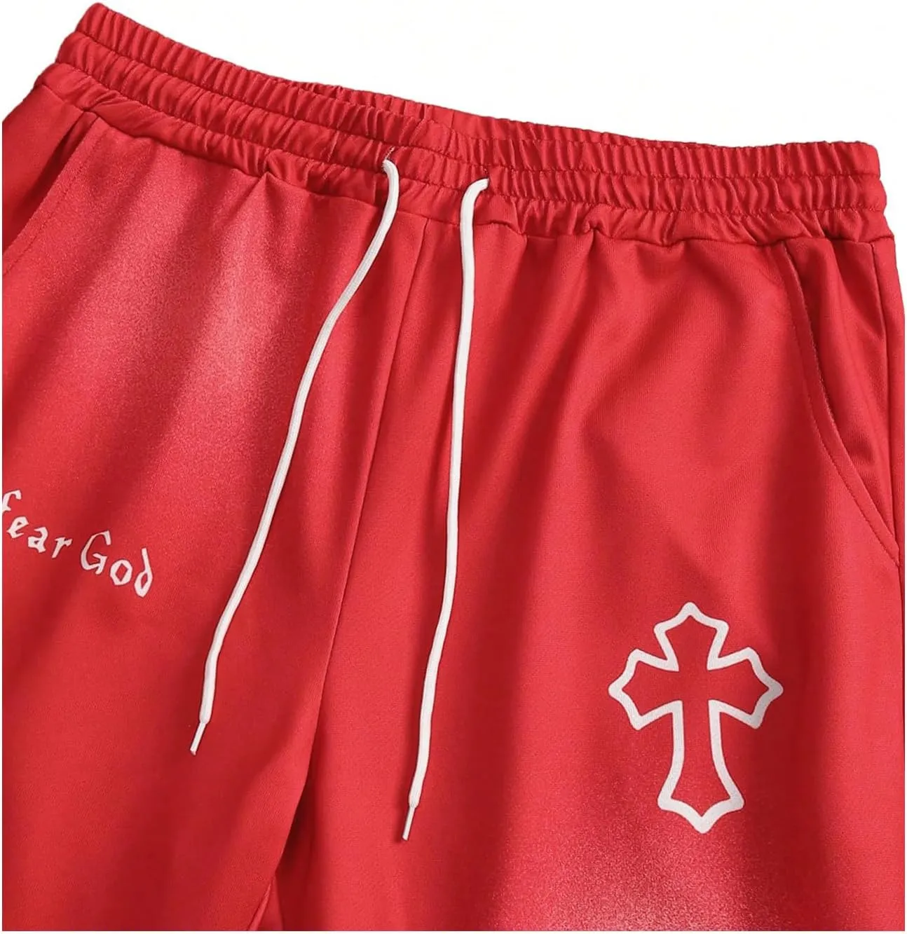 Men's 2 Piece Outfits Short Sleeve Letter Graphic Tees and Drawstring Flared Sweatpants Tracksuits Set
