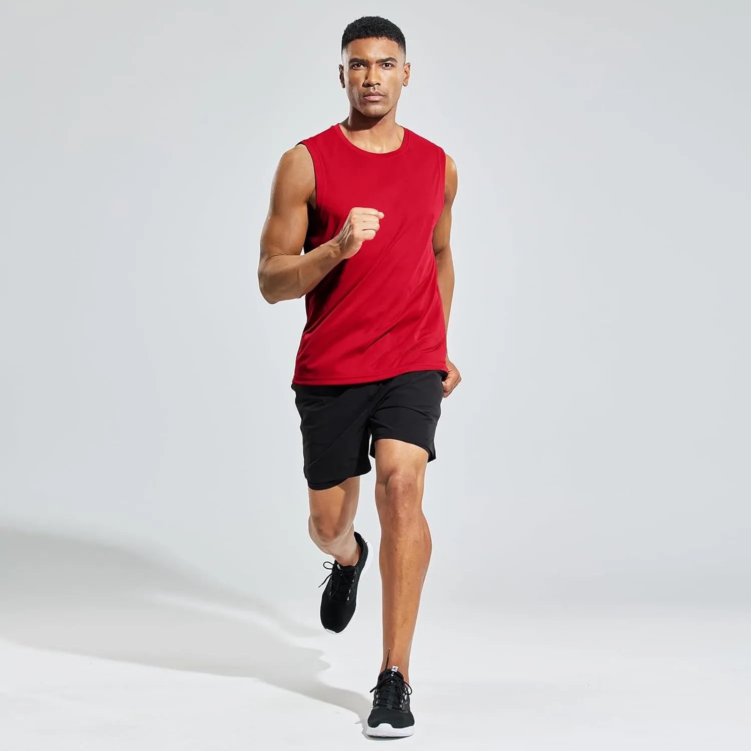 MIER Men's Workout Tank Tops UPF 50  Swim Shirts Quick Dry Running Sleeveless UV Protection Muscle Tees