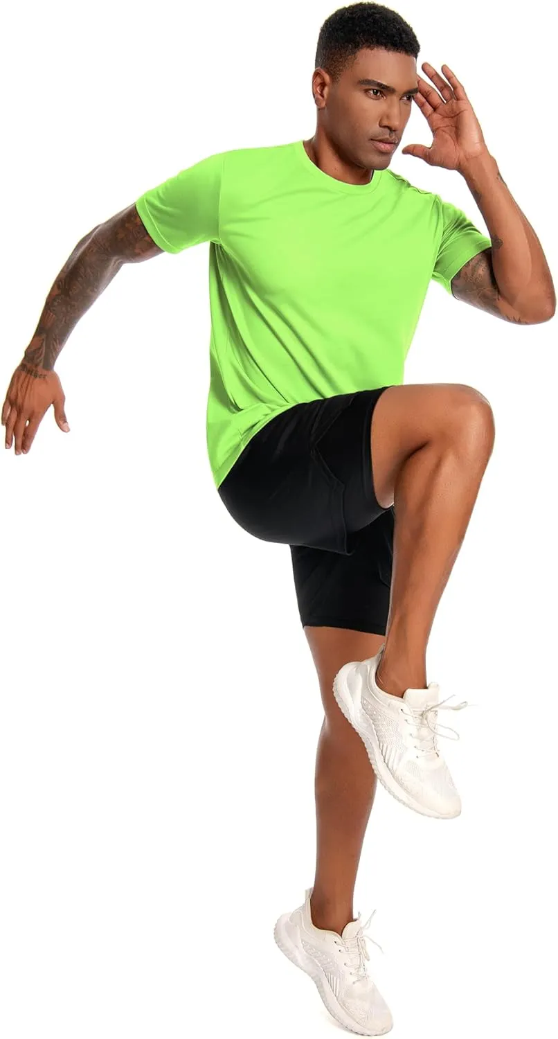 Nutria Workout Shirts for Men Quick Dry 3 Pack Short Sleeve Gym Athletic Running Tees Moisture Wicking Breathable Cool U18