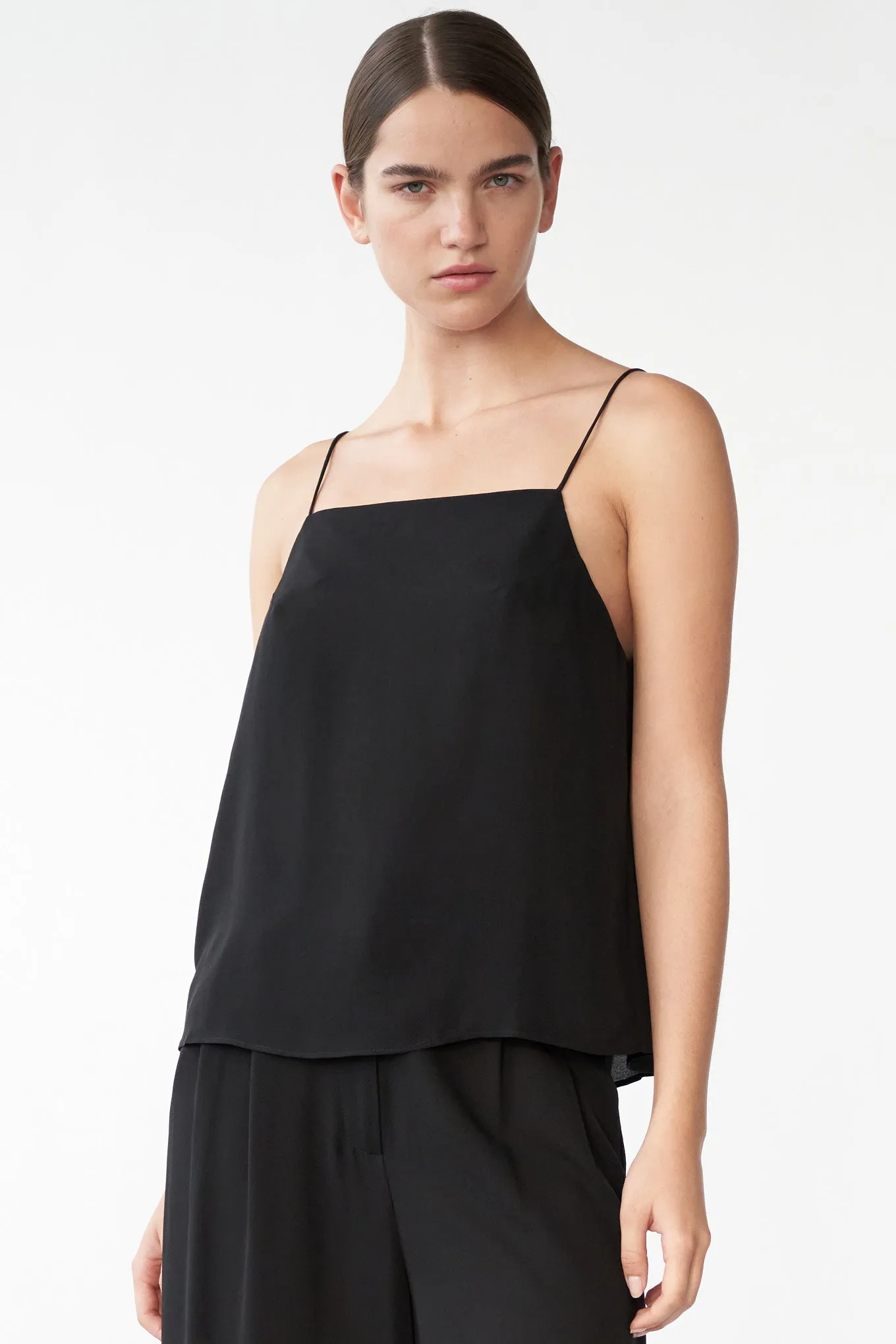 ODESSA TOP - BLACK - SILK GEORGETTE