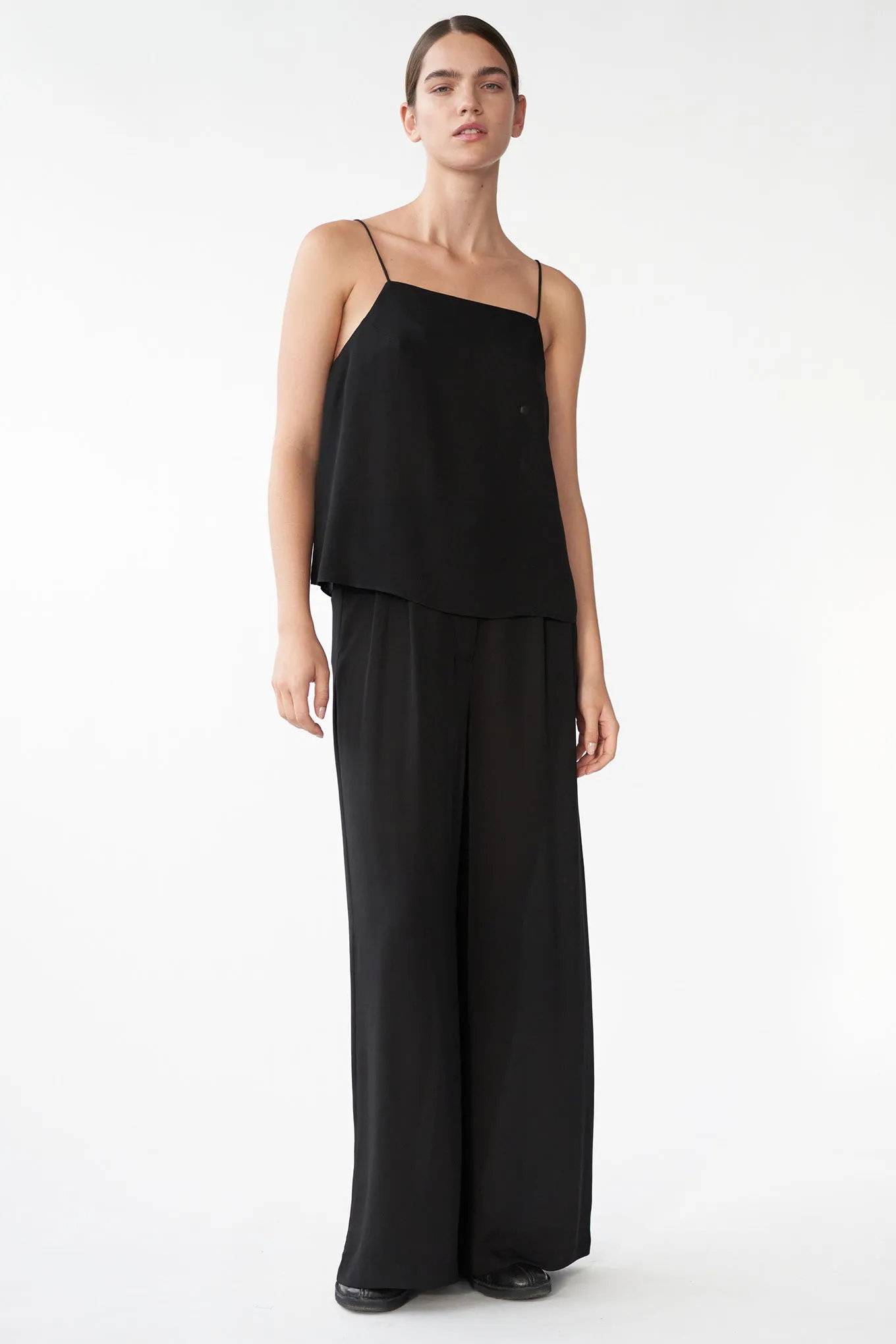 ODESSA TOP - BLACK - SILK GEORGETTE