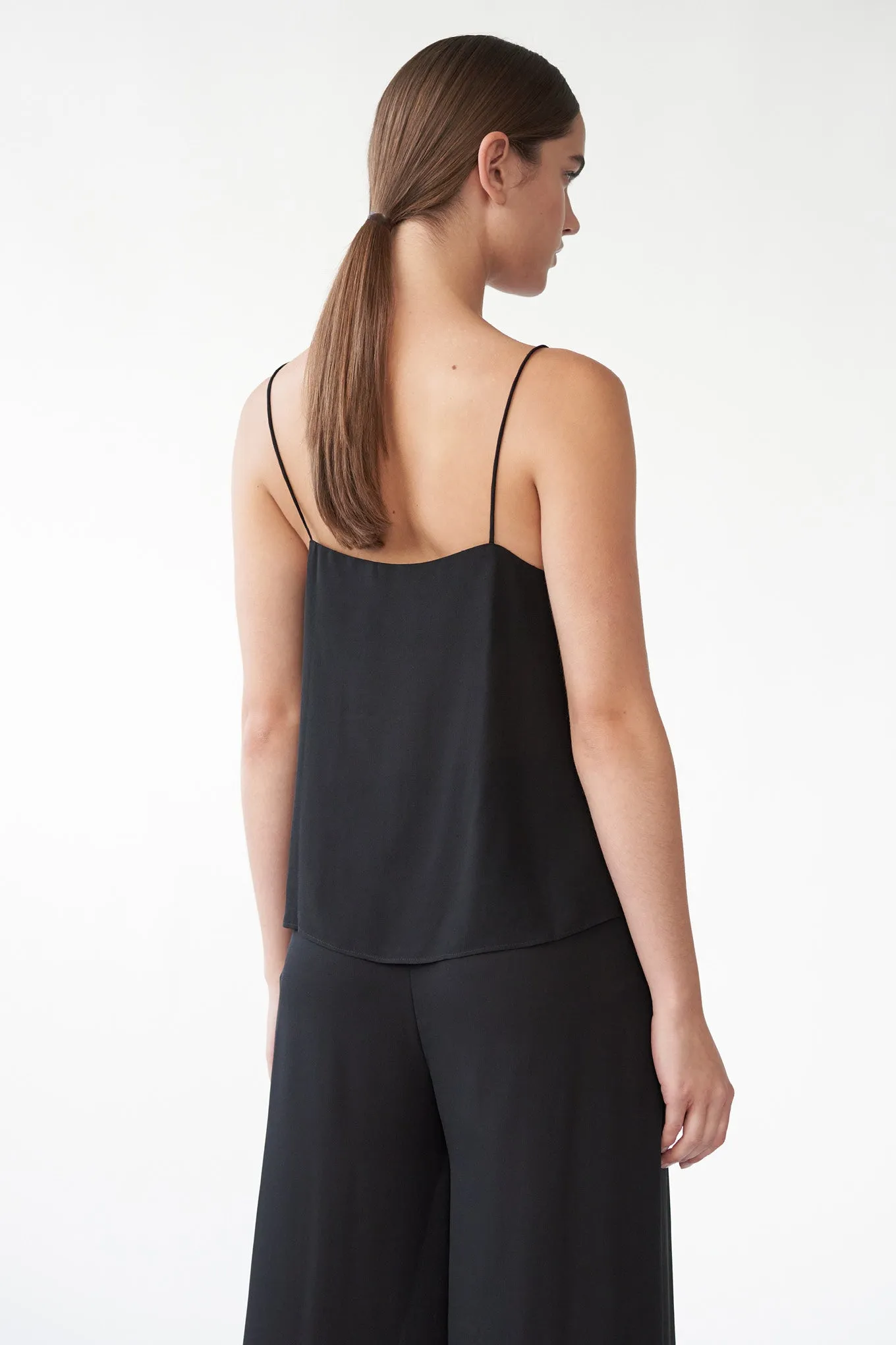 ODESSA TOP - BLACK - SILK GEORGETTE