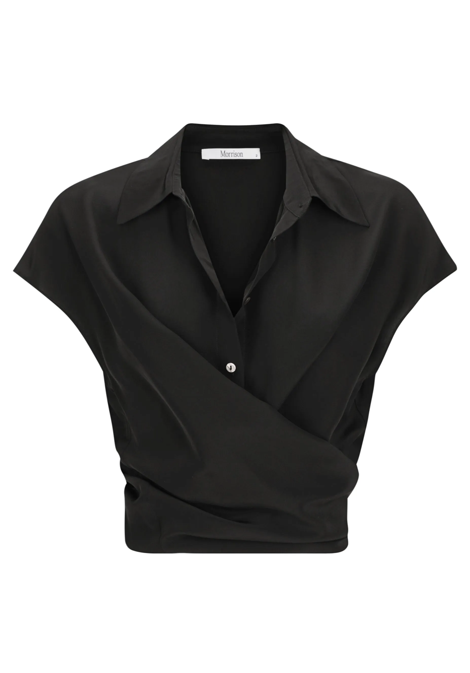Olivia Silk Shirt_Black