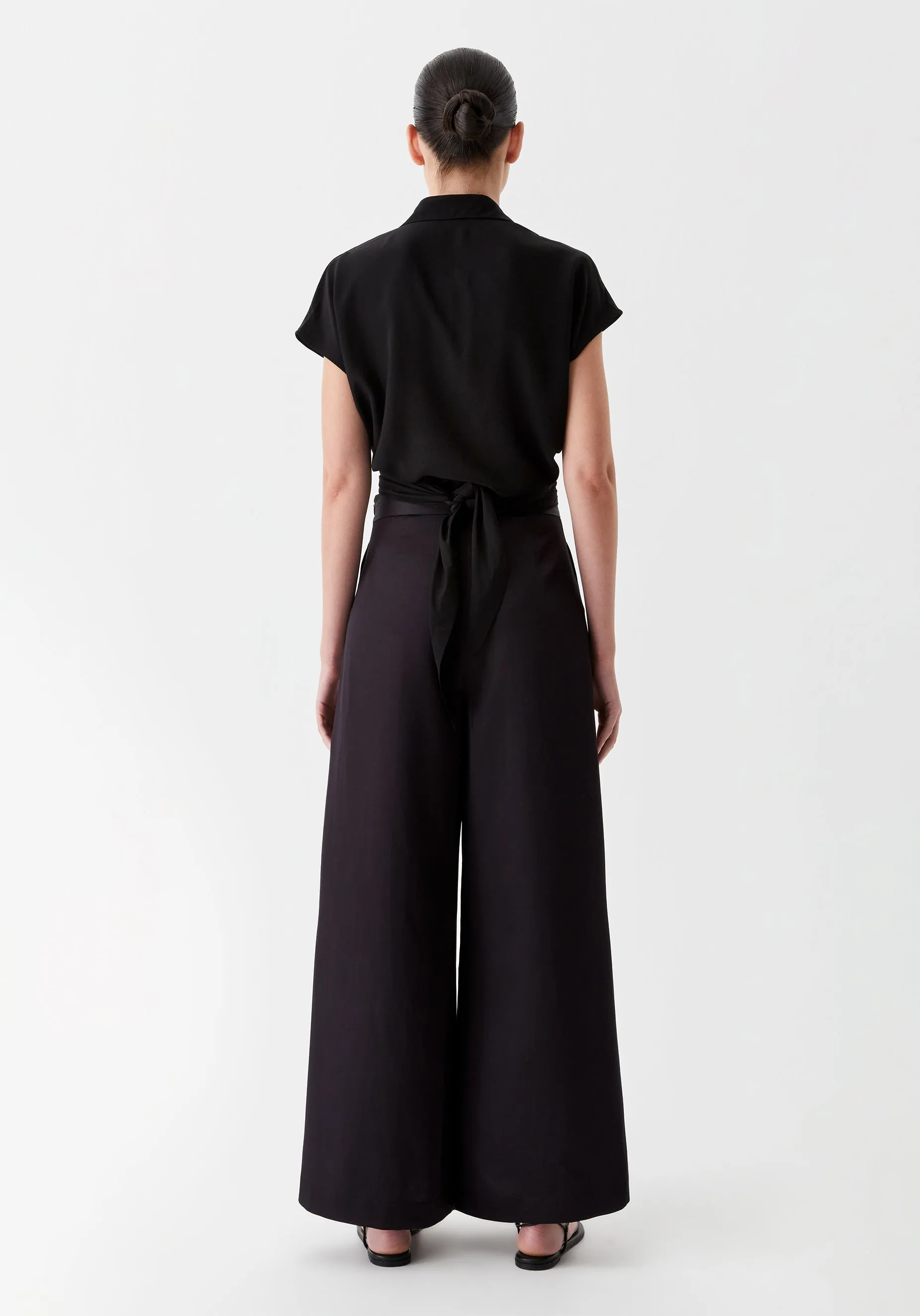 Olivia Silk Shirt_Black