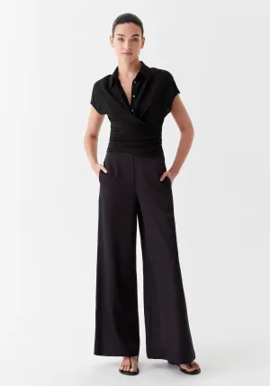 Olivia Silk Shirt_Black