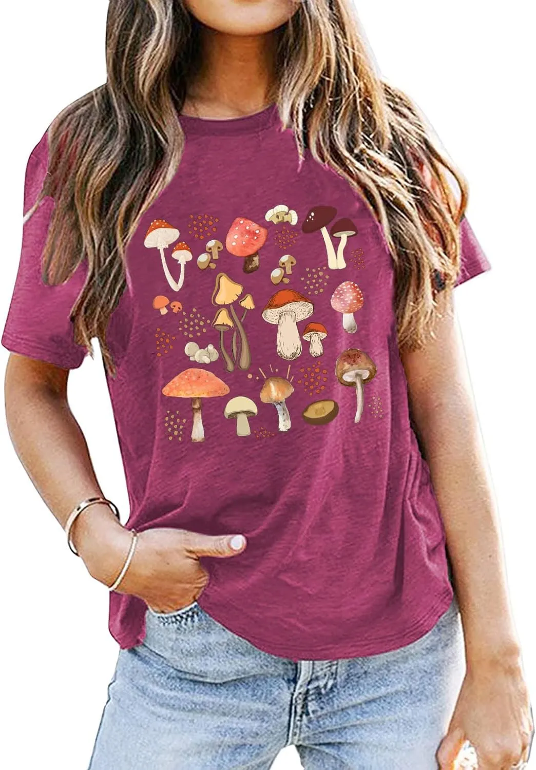 Retro Stay Groovy Shirt for Women Hippie 70s T-Shirt Cute Floral Graphic Tees Casual Summer Short Sleeve Tops