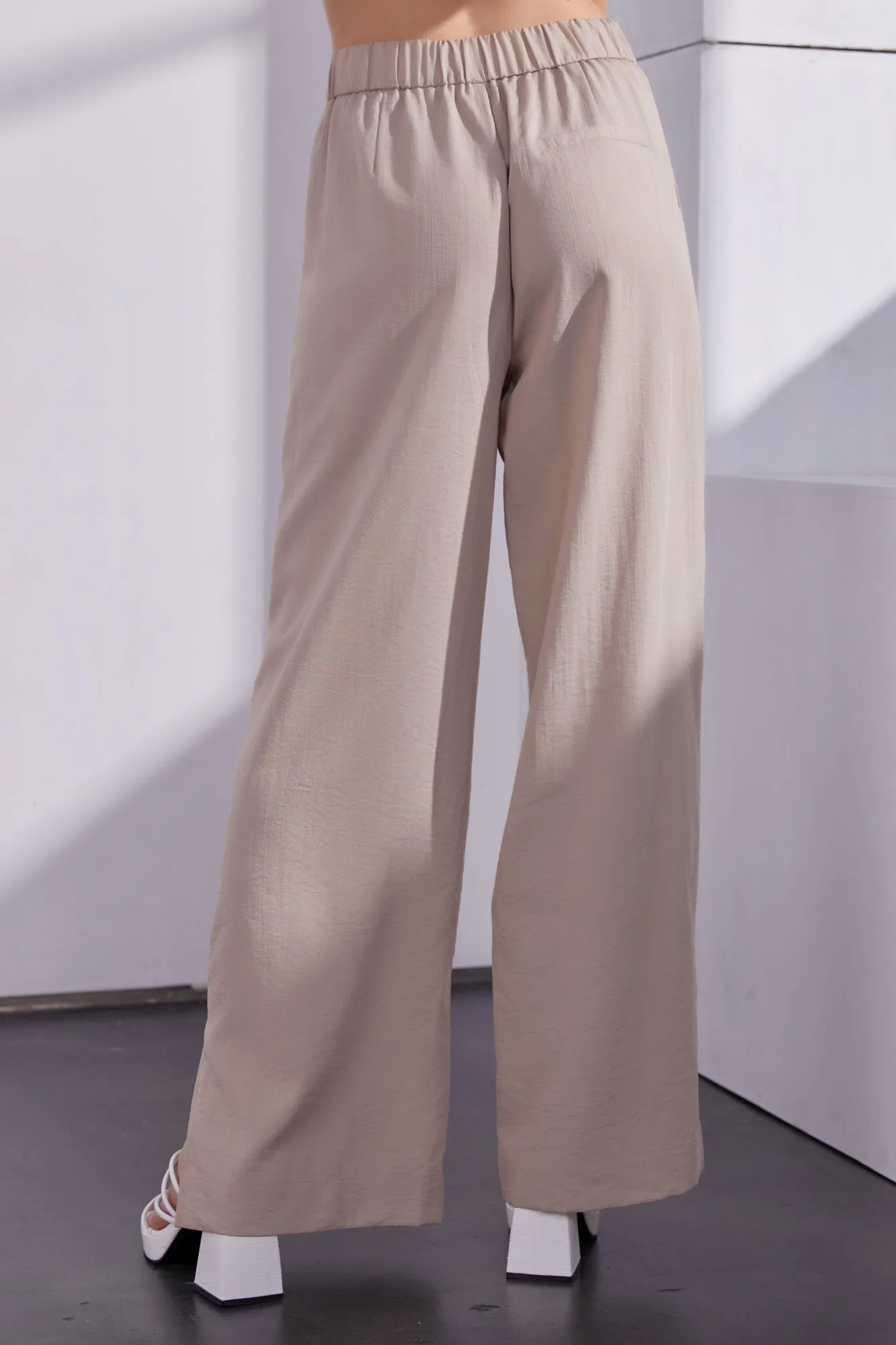 Side Slit Wide Leg Pants