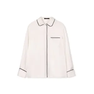 Silk Detailed Blouse | White