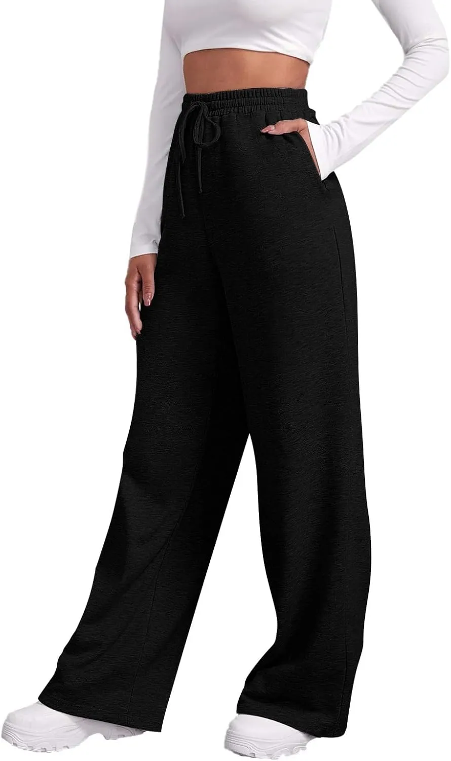 Wide Leg Pants for Women, Wide Leg Straight High Waisted Lightweight Linen