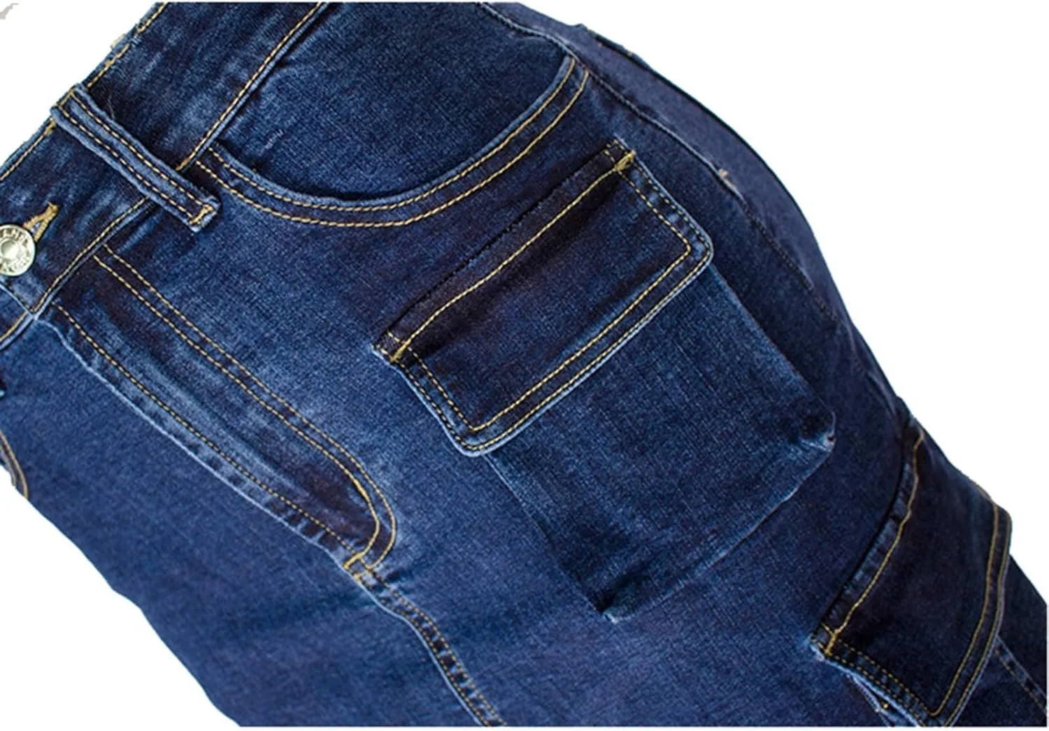 Women Split Front Cargo Denim Skirt Y2K High Waist Slim Fit Pencil Skirts Vintage Streetwear Midi Skirt with Pockets