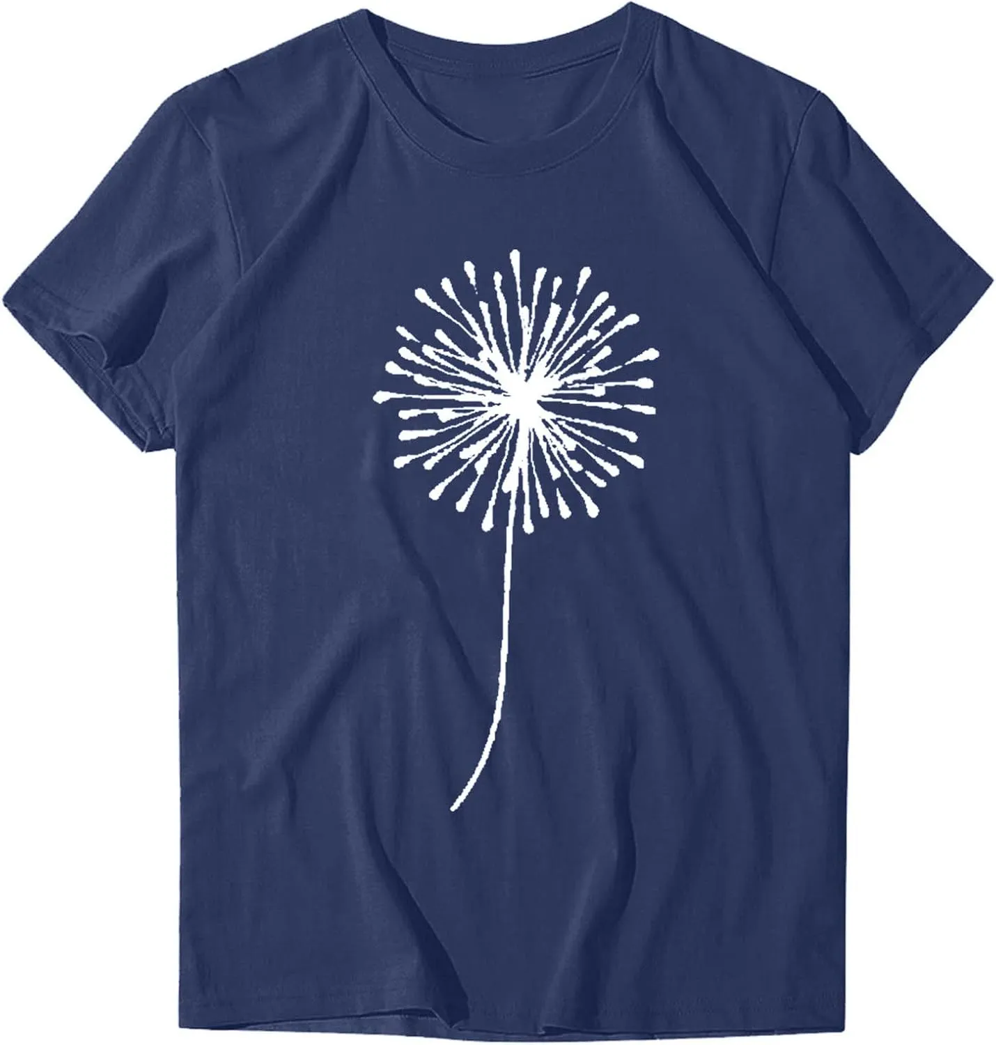 Women's Summer Sunflower T Shirt Flower Graphic Loose Tees Crew Neck Short Sleeve Casual Tops